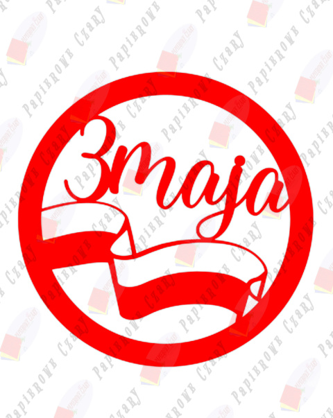 3 maja z flagą 1 Dekoracje z papieru