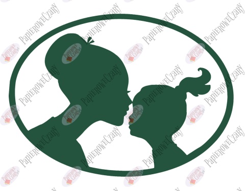 Mama z córką 1 Dekoracje z papieru