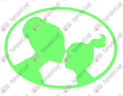 Mama z córką 1 Dekoracje z papieru