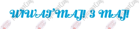Napis WIWAT MAJ! 3 MAJ! Dekoracje z papieru