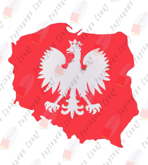 Polska z godłem Dekoracje z papieru
