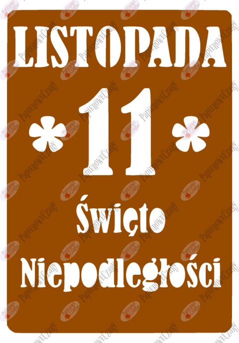 Kartka z kalendarza 11 Listopada 2 Dekoracje z papieru