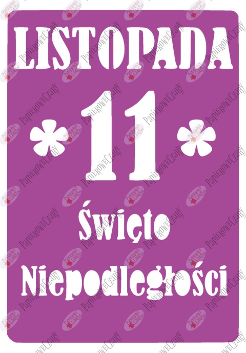 Kartka z kalendarza 11 Listopada 2 Dekoracje z papieru