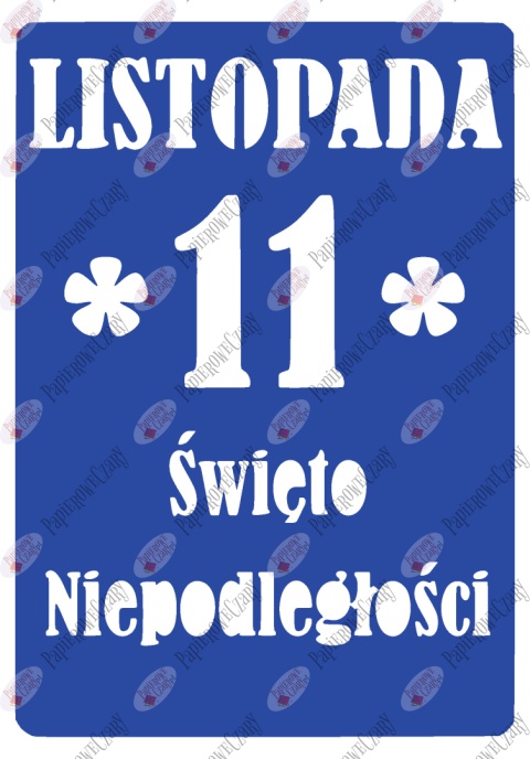 Kartka z kalendarza 11 Listopada 2 Dekoracje z papieru