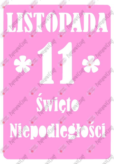 Kartka z kalendarza 11 Listopada 2 Dekoracje z papieru