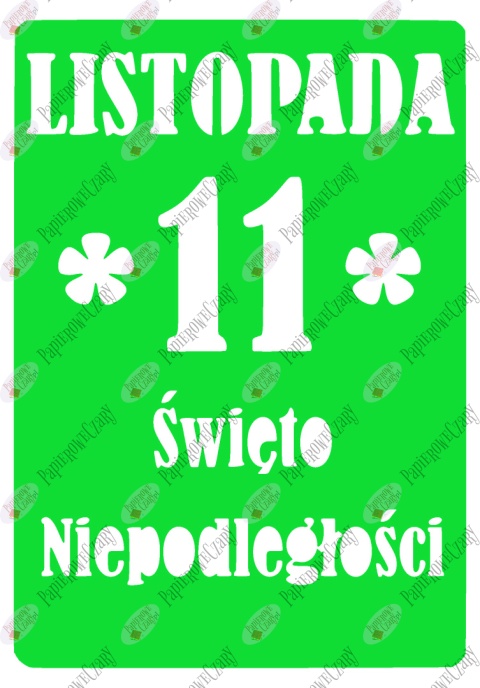 Kartka z kalendarza 11 Listopada 2 Dekoracje z papieru