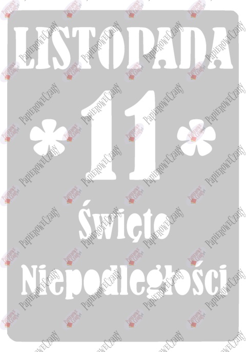 Kartka z kalendarza 11 Listopada 2 Dekoracje z papieru