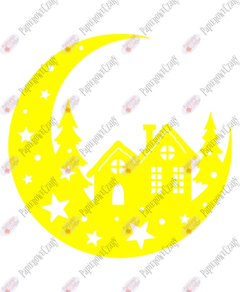 Księżyc 3 Dekoracje z papieru