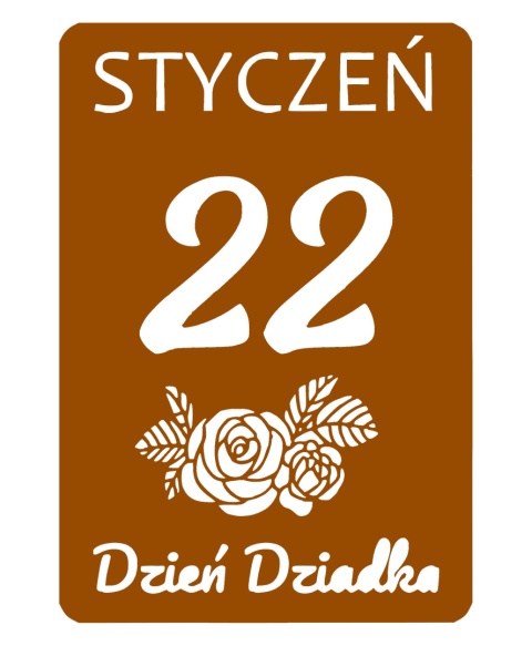 Kartka z kalendarza 22 Stycznia Dekoracje z papieru Kartka z kalendarza 22 Stycznia Dekoracje z papieru