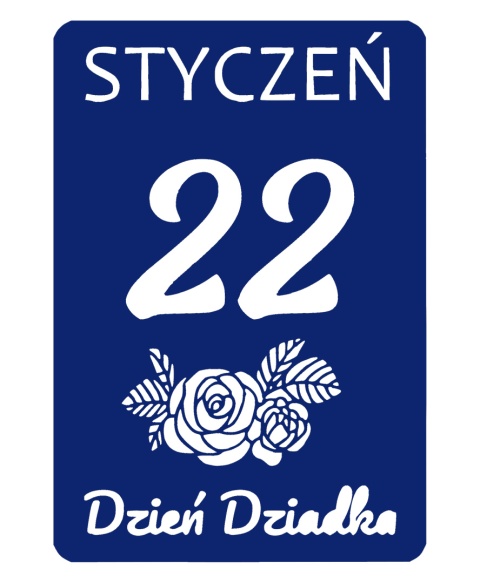 Kartka z kalendarza 22 Stycznia Dekoracje z papieru Kartka z kalendarza 22 Stycznia Dekoracje z papieru