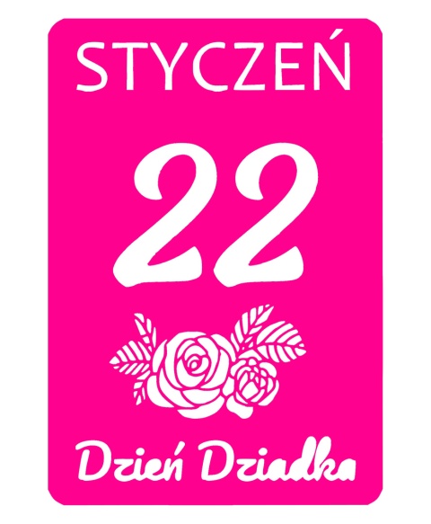 Kartka z kalendarza 22 Stycznia Dekoracje z papieru Kartka z kalendarza 22 Stycznia Dekoracje z papieru
