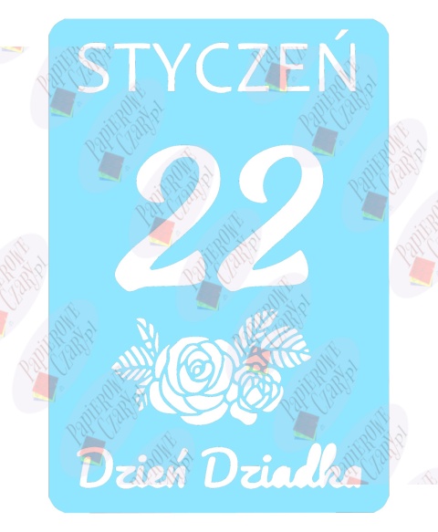 Kartka z kalendarza 22 Stycznia Dekoracje z papieru Kartka z kalendarza 22 Stycznia Dekoracje z papieru
