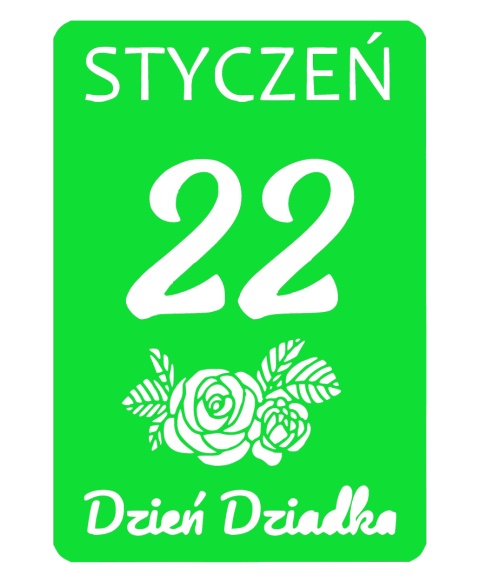 Kartka z kalendarza 22 Stycznia Dekoracje z papieru Kartka z kalendarza 22 Stycznia Dekoracje z papieru