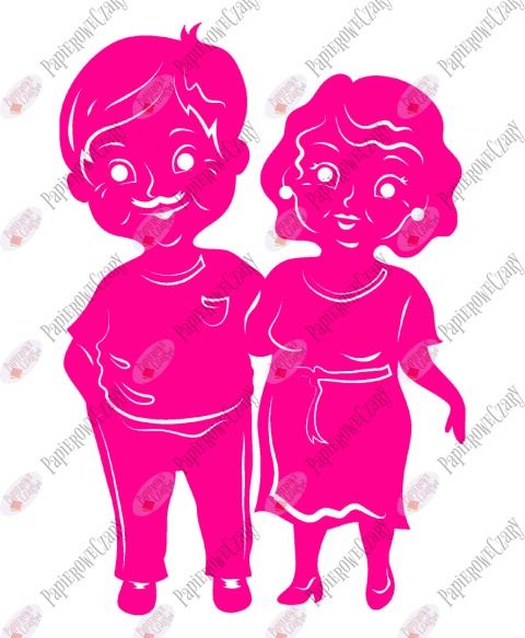 Babcia z Dziadkiem 1 Dekoracje z papieru