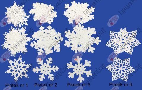 Płatek miks 1 Śnieżynka Gwiazdka Pakiet Dekoracje z papieru
