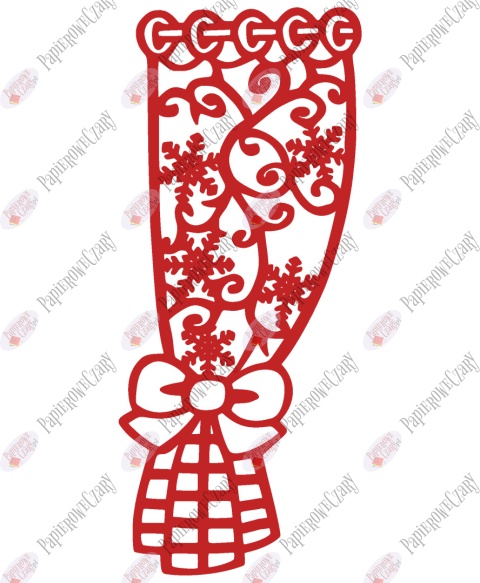 Zasłonka zimowa 3 Dekoracje z papieru