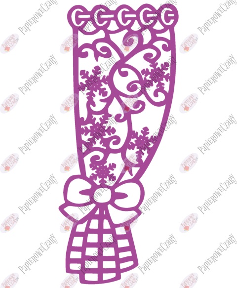 Zasłonka zimowa 3 Dekoracje z papieru