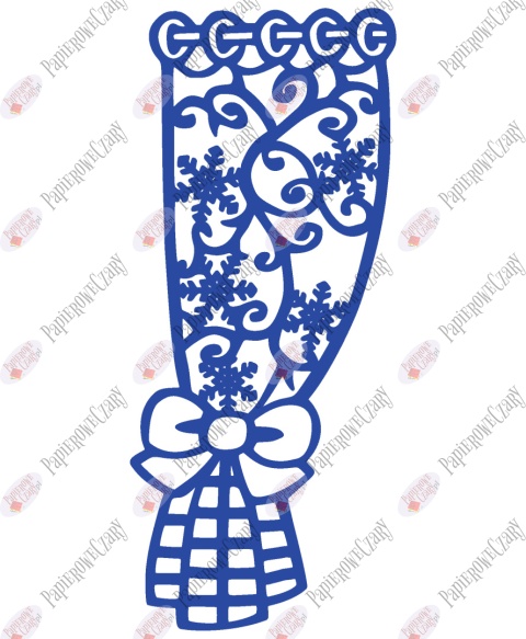 Zasłonka zimowa 3 Dekoracje z papieru