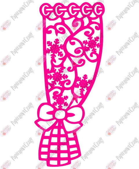 Zasłonka zimowa 3 Dekoracje z papieru