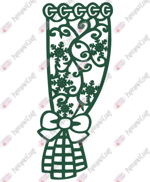 Zasłonka zimowa 3 Dekoracje z papieru