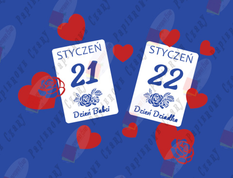 Zestaw 185 Dzień Babci i Dziadka Dekoracje z papieru