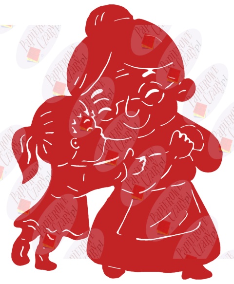 Babcia z Wnuczką 1 Dekoracje z papieru