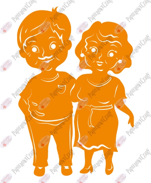 Babcia z Dziadkiem 1 Dekoracje z papieru