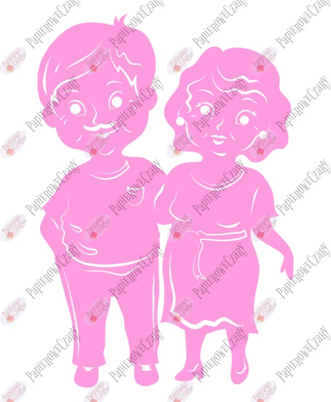 Babcia z Dziadkiem 1 Dekoracje z papieru