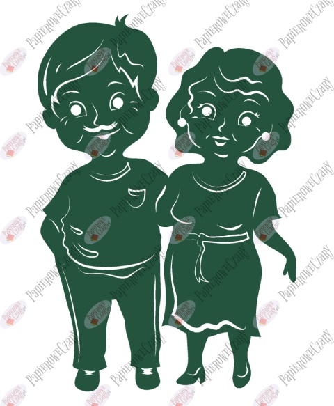 Babcia z Dziadkiem 1 Dekoracje z papieru