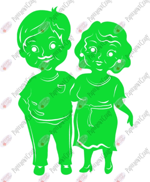 Babcia z Dziadkiem 1 Dekoracje z papieru