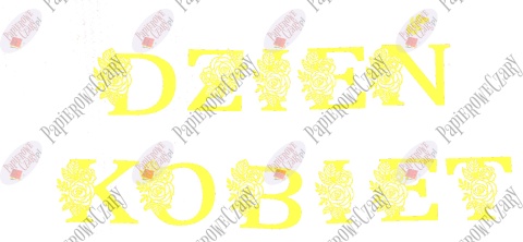 Napis "DZIEŃ KOBIET" kwiaty 1 Dekoracje z papieru