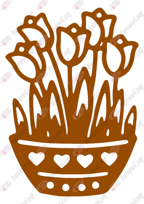 Tulipany w doniczce 1 Dekoracje z papieru