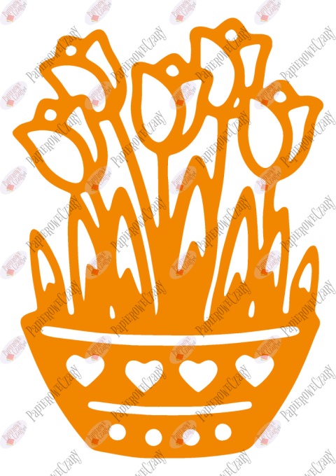 Tulipany w doniczce 1 Dekoracje z papieru