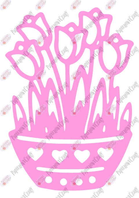 Tulipany w doniczce 1 Dekoracje z papieru