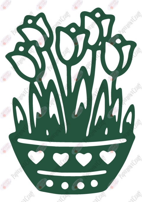 Tulipany w doniczce 1 Dekoracje z papieru