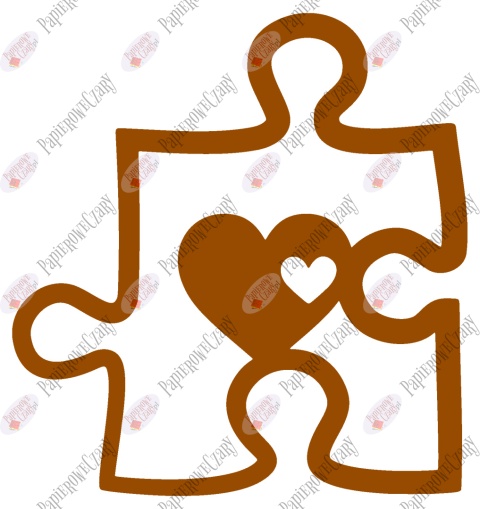Puzzel serce 1 Dekoracje z papieru