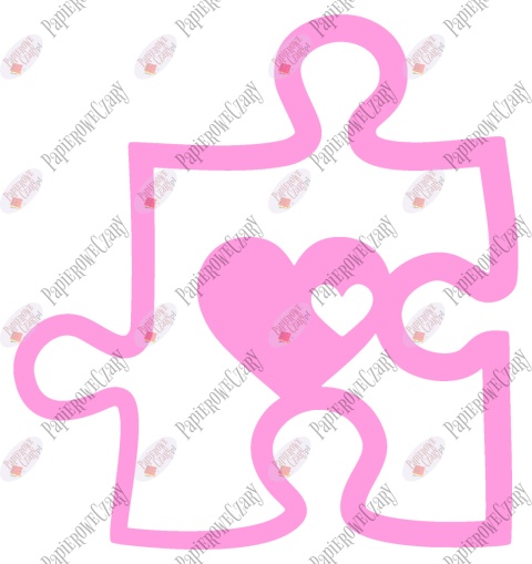 Puzzel serce 1 Dekoracje z papieru