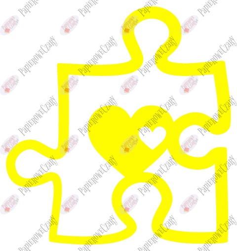 Puzzel serce 1 Dekoracje z papieru