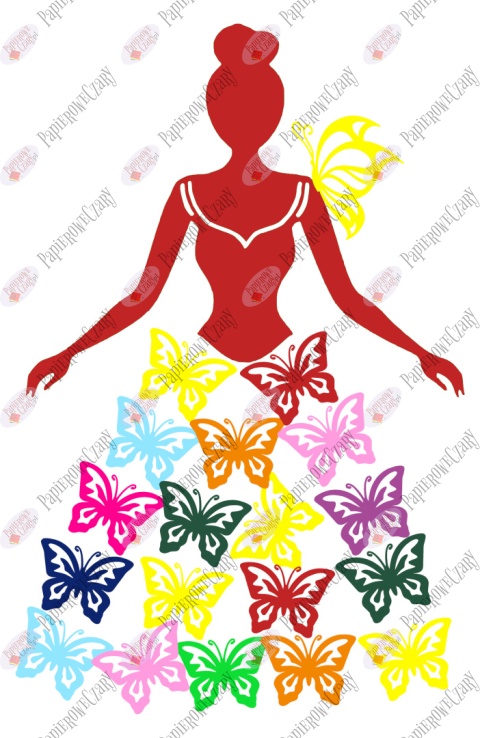 Zestaw 1 Pani Wiosna Dekoracje z papieru