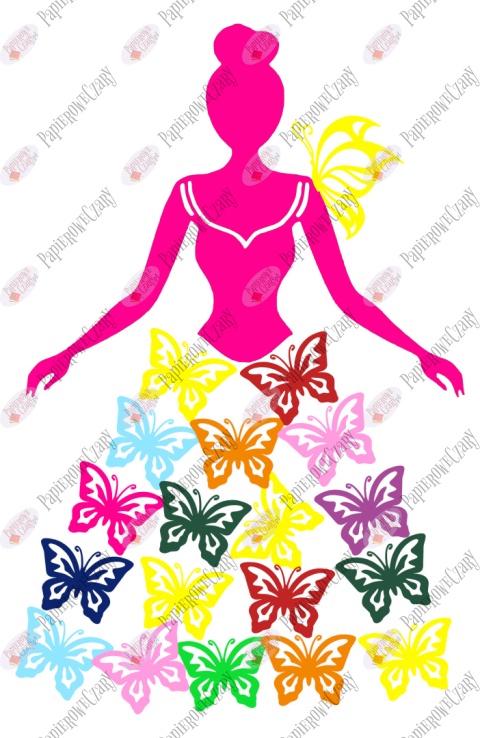 Zestaw 1 Pani Wiosna Dekoracje z papieru