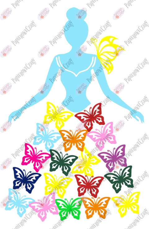 Zestaw 1 Pani Wiosna Dekoracje z papieru