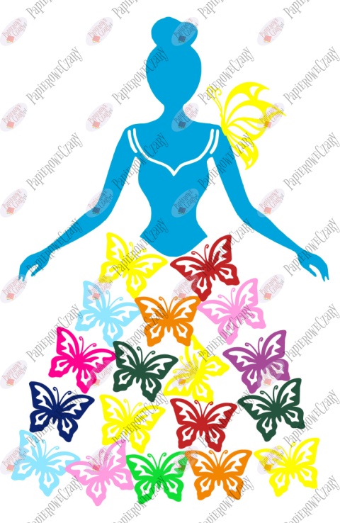 Zestaw 1 Pani Wiosna Dekoracje z papieru