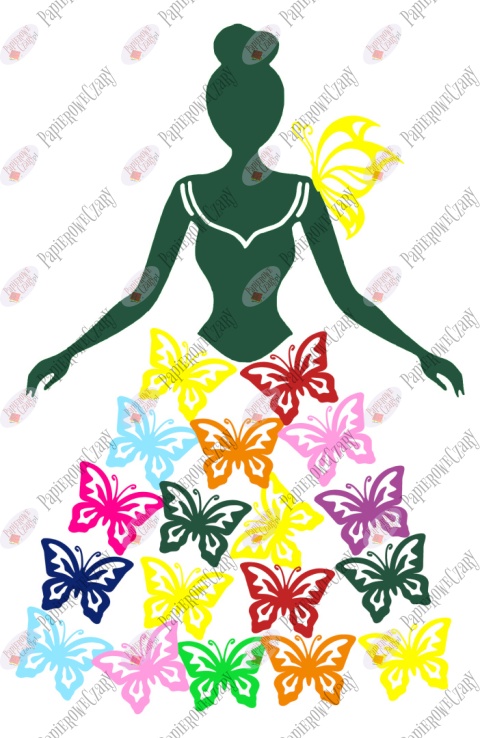 Zestaw 1 Pani Wiosna Dekoracje z papieru