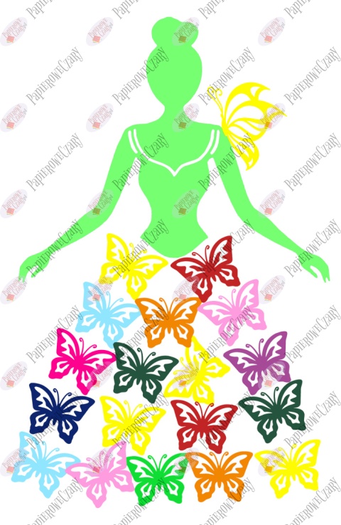 Zestaw 1 Pani Wiosna Dekoracje z papieru