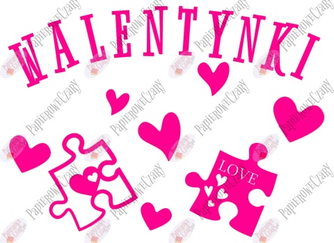 Zestaw 149 WALENTYNKI Dekoracje z papieru Zestaw 149 WALENTYNKI Dekoracje z papieru