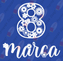 Napis "8 marca" 3 Dekoracje z papieru