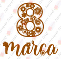 Napis "8 marca" 3 Dekoracje z papieru
