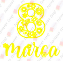 Napis "8 marca" 3 Dekoracje z papieru