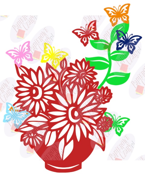 Zestaw 5 Kwiaty Wiosna Dekoracje z papieru Zestaw 5 Kwiaty Wiosna Dekoracje z papieru