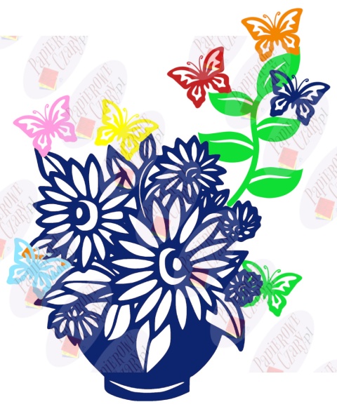 Zestaw 5 Kwiaty Wiosna Dekoracje z papieru Zestaw 5 Kwiaty Wiosna Dekoracje z papieru